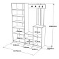 Έπιπλο εισόδου Doorse pakoworld μελαμίνης λευκό-oak 147.5x35x180εκ