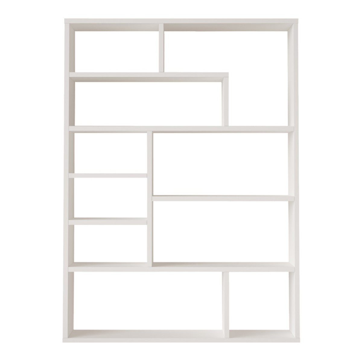 Βιβλιοθήκη Decora pakoworld σε λευκη απόχρωση 90x22x123.6εκ