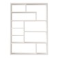 Βιβλιοθήκη Decora pakoworld σε λευκη απόχρωση 90x22x123.6εκ