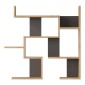 Ραφιέρα τοίχου Maze pakoworld oak με ανθρακί 93,3x14,5x90εκ