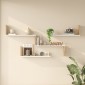 Ραφιέρα τοίχου Flear pakoworld λευκό με oak 179x14,5x76,2εκ