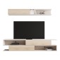 Σύνθετο σαλονιού Brick pakoworld σε sonoma oak-κρεμ απόχρωση 240x40x50.4εκ