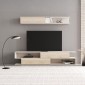 Σύνθετο σαλονιού Brick pakoworld σε sonoma oak-κρεμ απόχρωση 240x40x50.4εκ