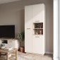Ντουλάπα στήλη Norda pakoworld κρεμ με oak 199,5x40x80εκ