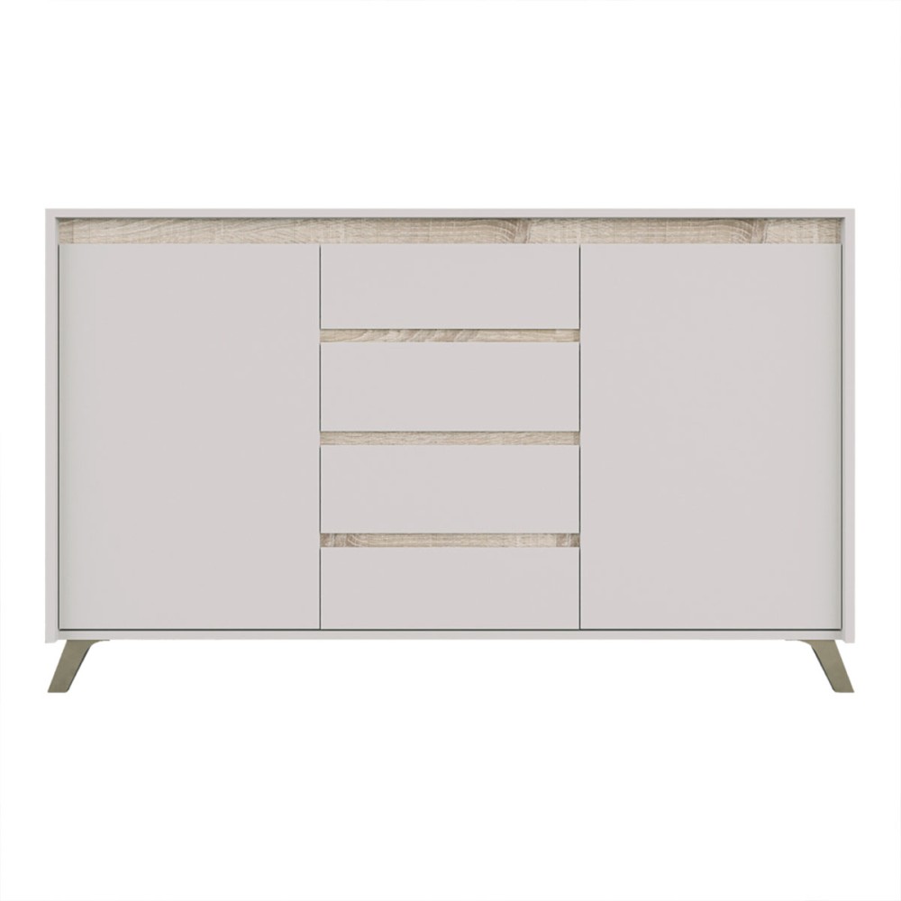 Μπουφές Belka pakoworld κρεμ με oak 155x45x93,7εκ