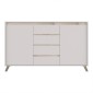 Μπουφές Belka pakoworld κρεμ με oak 155x45x93,7εκ