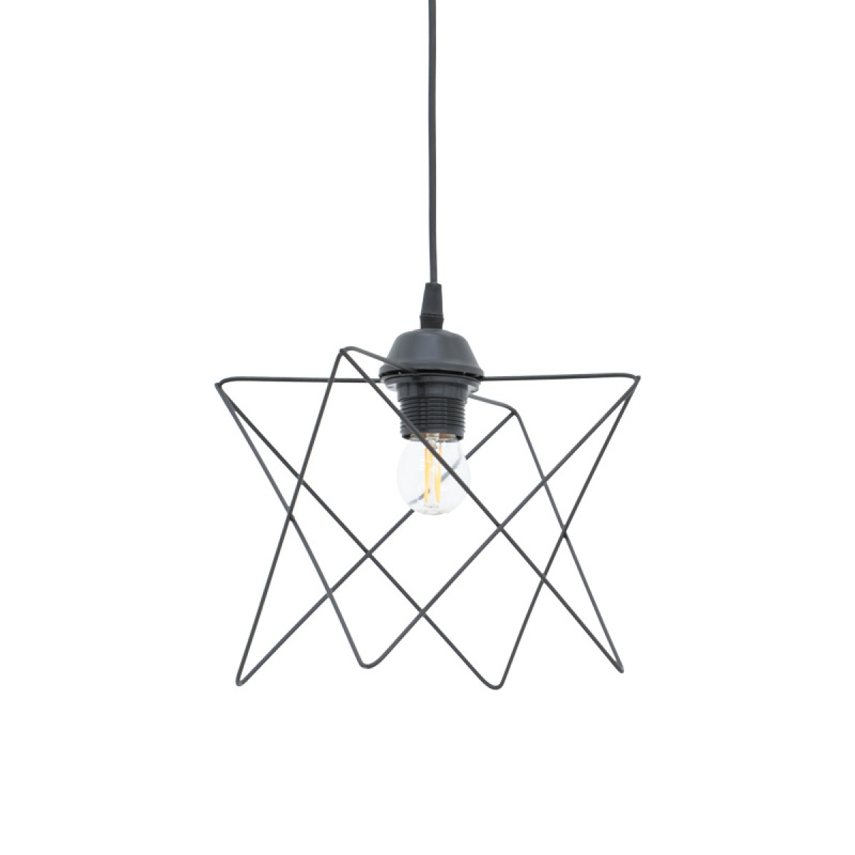 Φωτιστικό οροφής Langit pakoworld Ε27 μέταλλο μάυρο 18x18x65εκ