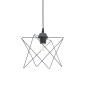 Φωτιστικό οροφής Langit pakoworld Ε27 μέταλλο μάυρο 18x18x65εκ