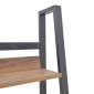 Βιβλιοθήκη Ryder pakoworld καρυδί-μαύρο 75x36x185εκ