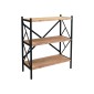 Ραφιέρα επιδαπέδια Althea pakoworld oak με μαύρο μέταλλο 60x30x90εκ