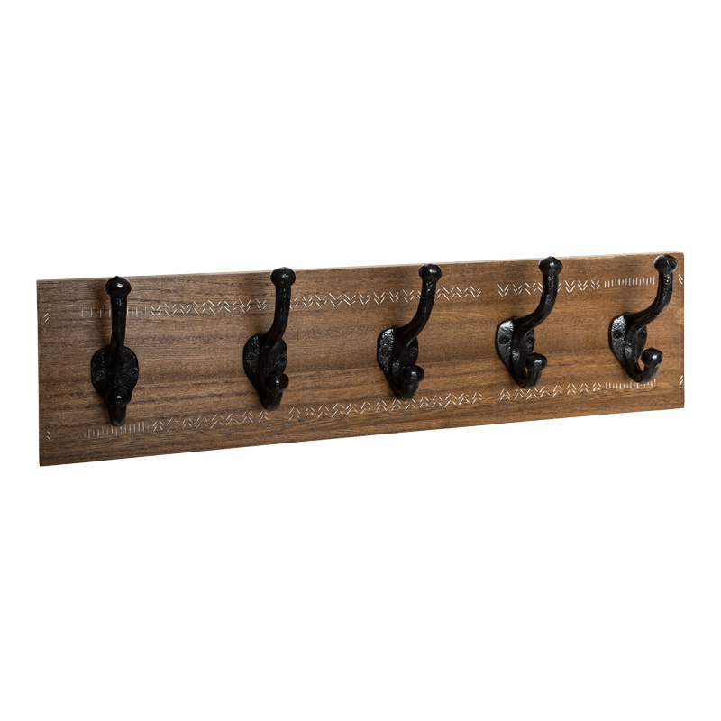 Κρεμάστρα Terty pakoworld mdf σε καρυδί απόχρωση 50x8.5x13εκ