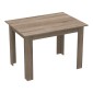 Τραπεζαρία Manka-Parker pakoworld σετ 5τεμ mdf σε μαύρη-sonoma truffle απόχρωση 110x80x77εκ