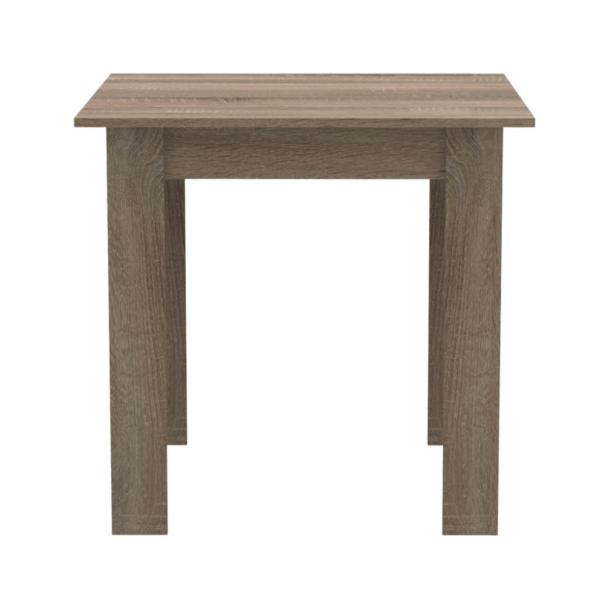 Τραπεζαρία Manka-Parker pakoworld σετ 3τεμ mdf σε μαύρη-sonoma truffle απόχρωση 80x80x77εκ