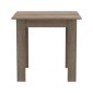 Τραπεζαρία Manka-Parker pakoworld σετ 3τεμ mdf σε μαύρη-sonoma truffle απόχρωση 80x80x77εκ