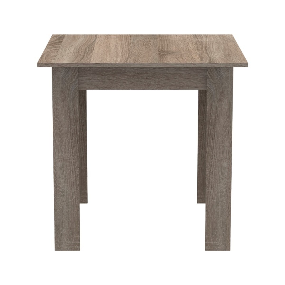 Τραπεζαρία Manka-Parker pakoworld σετ 3τεμ mdf σε μαύρη-sonoma truffle απόχρωση 80x80x77εκ