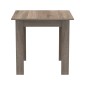 Τραπεζαρία Manka-Parker pakoworld σετ 3τεμ mdf σε μαύρη-sonoma truffle απόχρωση 80x80x77εκ
