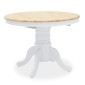 Τραπεζαρία Dallan Lars pakoworld 5τεμ λευκό rubberwood Φ100(+38)x100x75εκ