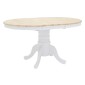 Τραπεζαρία Dallan Lars pakoworld 5τεμ λευκό rubberwood Φ100(+38)x100x75εκ