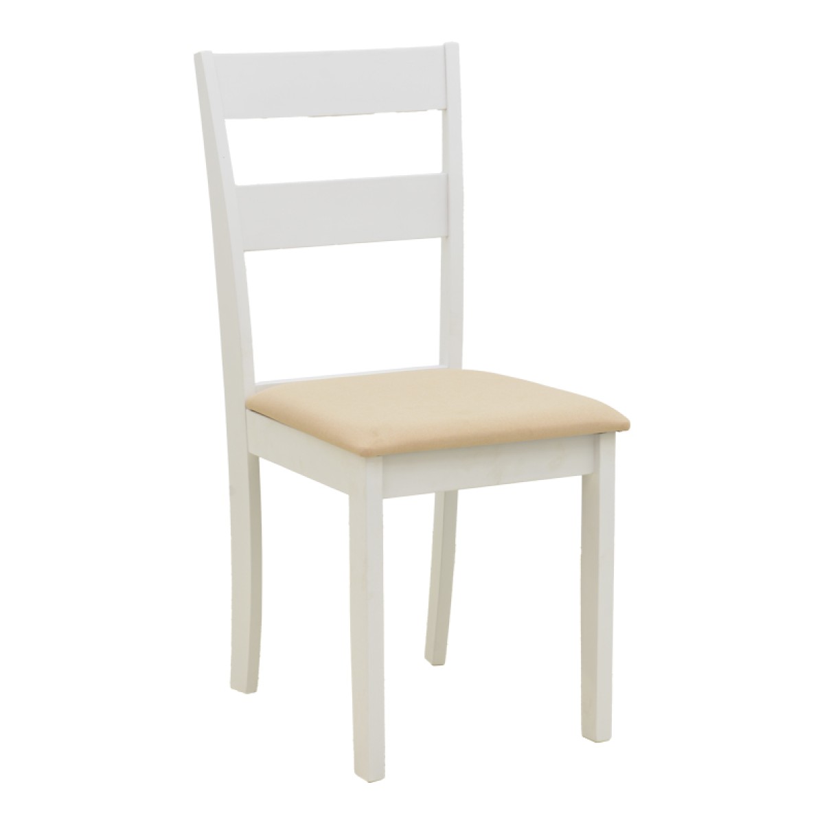 Τραπεζαρία Dallan Lars pakoworld 5τεμ λευκό rubberwood Φ100(+38)x100x75εκ