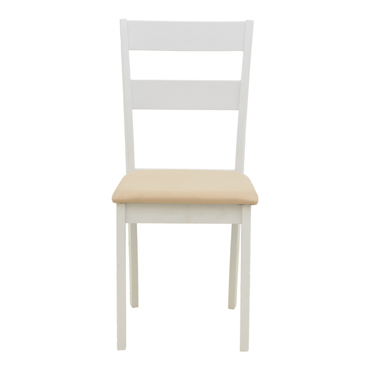 Τραπεζαρία Dallan Lars pakoworld 5τεμ λευκό rubberwood Φ100(+38)x100x75εκ