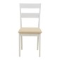 Τραπεζαρία Dallan Lars pakoworld 5τεμ λευκό rubberwood Φ100(+38)x100x75εκ