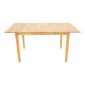 Τραπεζαρία Dallan Country pakoworld 7τεμ σε φυσική απόχρωση rubberwood 120-150x80x74εκ