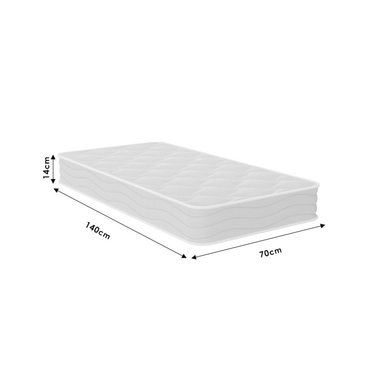 Στρώμα Cotton Baby Chic Strom διπλής όψης 14cm 70x140εκ