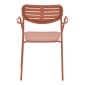 Πολυθρόνα Deraby pakoworld στοιβαζόμενη terracotta μέταλλο 56x45.5x83εκ