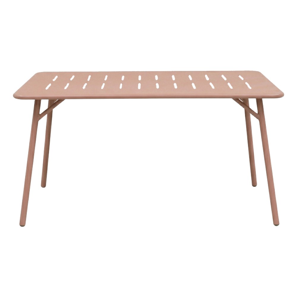 Τραπέζι Moraja pakoworld terracotta μέταλλο 140x80x72εκ