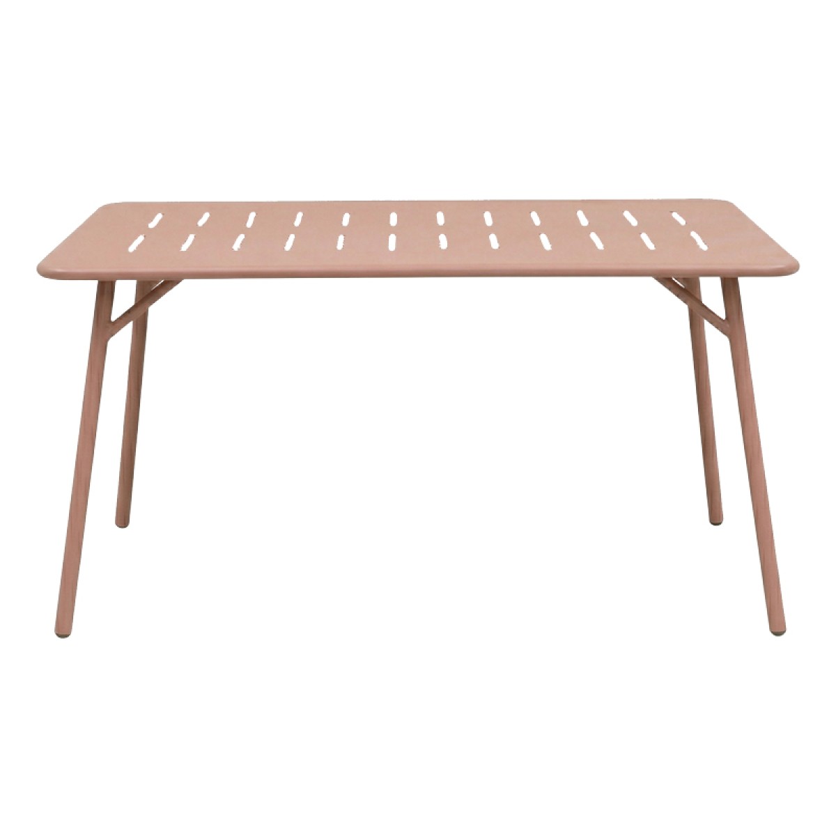 Τραπέζι Moraja pakoworld terracotta μέταλλο 140x80x72εκ