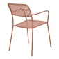 Πολυθρόνα Federal pakoworld στοιβαζόμενη terracotta μέταλλο 57x58x81.5εκ
