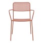 Πολυθρόνα Federal pakoworld στοιβαζόμενη terracotta μέταλλο 57x58x81.5εκ