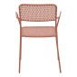 Πολυθρόνα Federal pakoworld στοιβαζόμενη terracotta μέταλλο 57x58x81.5εκ