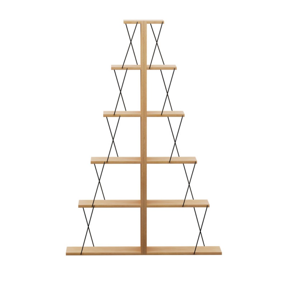Βιβλιοθήκη mini Tars pakoworld sonoma-μαύρο 100x22x150εκ