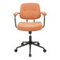 Καρέκλα γραφείου Leberta pakoworld terracotta ύφασμα 64x63,5x86-96εκ