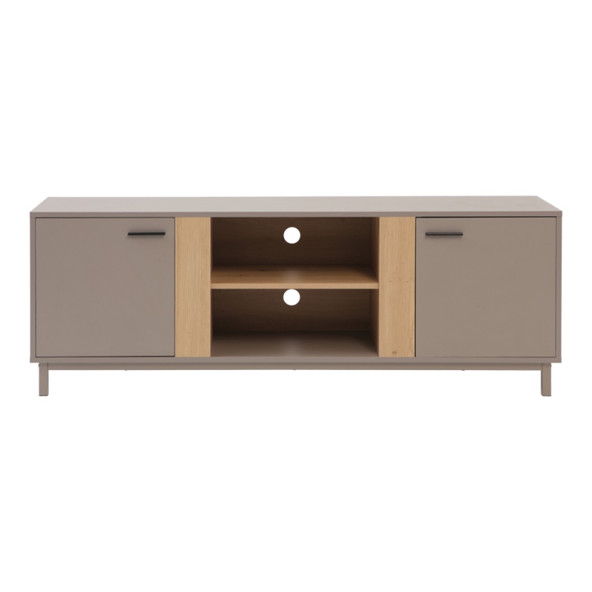 Έπιπλο τηλεόρασης Polenio pakoworld taupe με φυσικό 150x40x53εκ