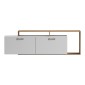 Έπιπλο τηλεόρασης Tobler pakoworld σε oak- λευκή απόχρωση 170x40x53εκ