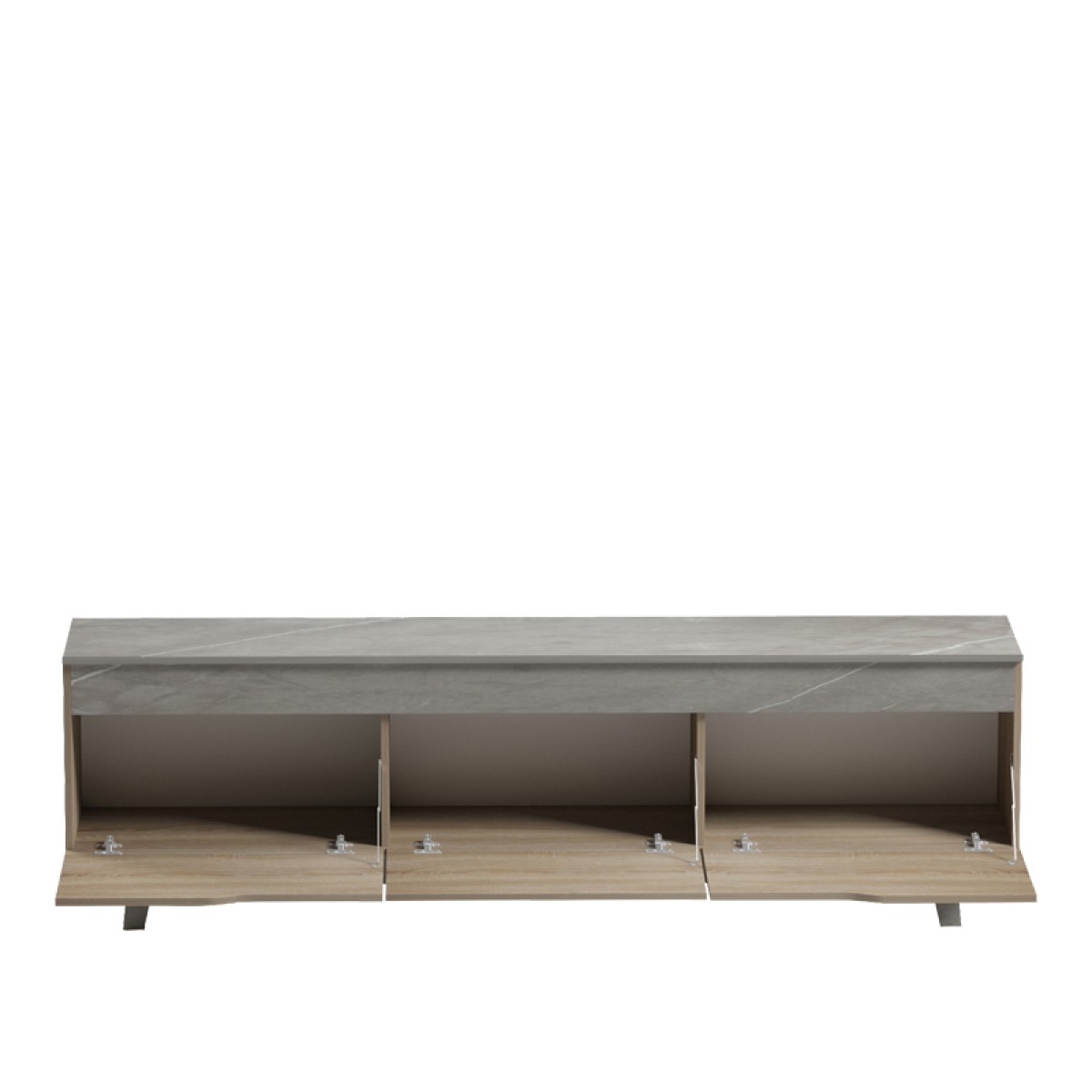 Έπιπλο τηλεόρασης Kasandra pakoworld μπεζ μαρμάρου-sonoma 180x35x48.5εκ