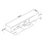 Έπιπλο τηλεόρασης Kasandra pakoworld μπεζ μαρμάρου-sonoma 180x35x48.5εκ