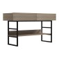 Κονσόλα Vien pakoworld σε sonoma-μαύρη απόχρωση 139x43x75.5εκ