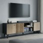 Έπιπλο τηλεόρασης Tuscany pakoworld sonoma-ανθρακί 180x41x51εκ