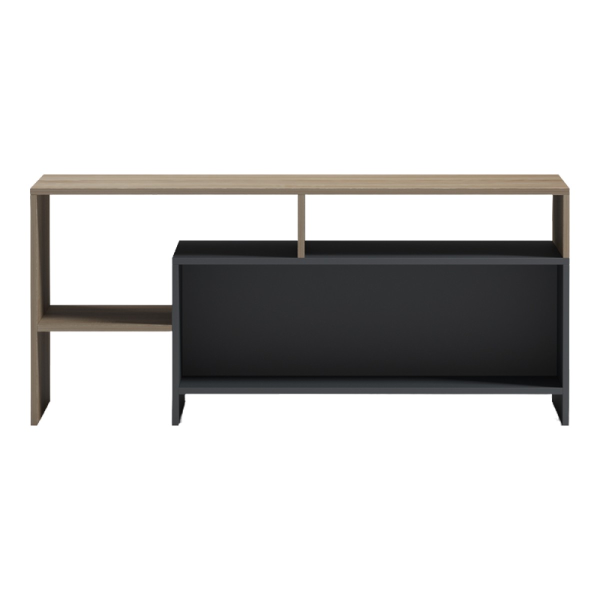 Τραπέζι σαλονιού Consa pakoworld sonoma - ανθρακί 120x60x52.8εκ