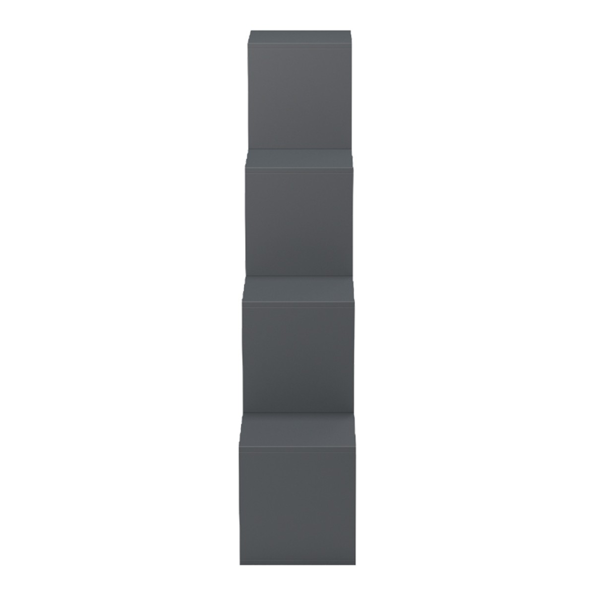 Βιβλιοθήκη Scala pakoworld ανθρακί 129.5x29x129.5εκ