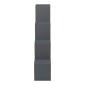 Βιβλιοθήκη Scala pakoworld ανθρακί 129.5x29x129.5εκ