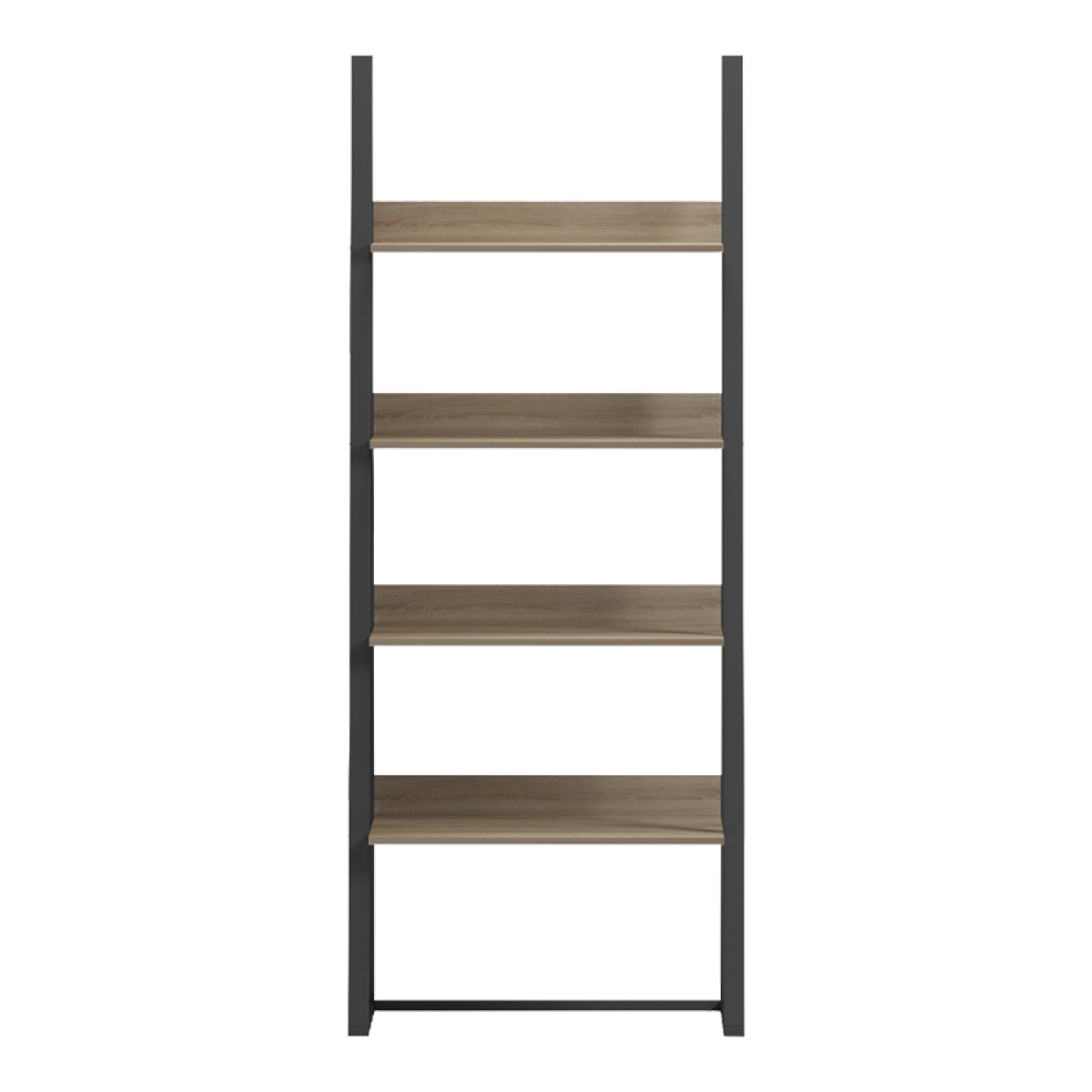 Βιβλιοθήκη-Ραφιέρα Alfa pakoworld sonoma-μαύρο μέταλλο 75x36x185εκ