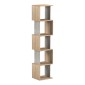 Βιβλιοθήκη Cubik pakoworld sonoma- γκρι μπεζ οψη μαρμάρου 35x30x161εκ