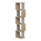 Βιβλιοθήκη Cubik pakoworld sonoma- γκρι μπεζ οψη μαρμάρου 35x30x161εκ