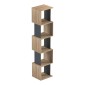 Βιβλιοθήκη Cubik pakoworld sonoma- ανθρακί 35x30x161εκ