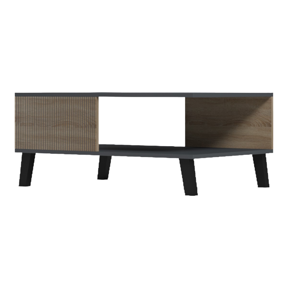 Τραπεζάκι σαλονιού Tuscany pakoworld sonoma-ανθρακί 83x54x34εκ