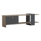 Έπιπλο τηλεόρασης Standi pakoworld σε sonoma-ανθρακί 120x25x36.8εκ